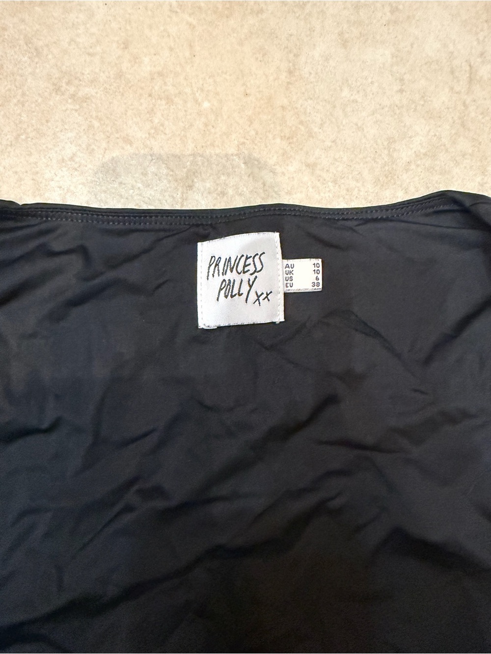 Princess Polly Black Long Sleeve Scoop Neck Top - Picture 2 of 2